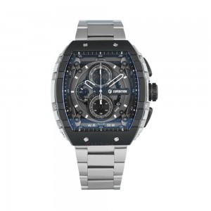 Expedition 6782 Silver Black Ring Man Steel MCBTBBASL